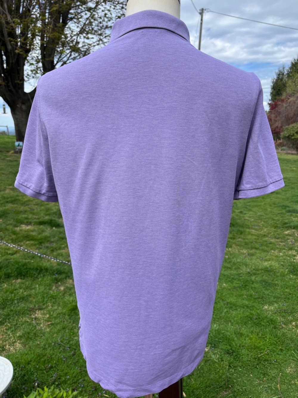 -Polo Ralph Lauren Lavender Polo Shirt Short Sleeve Men's Size Medium - Picture 6 of 14